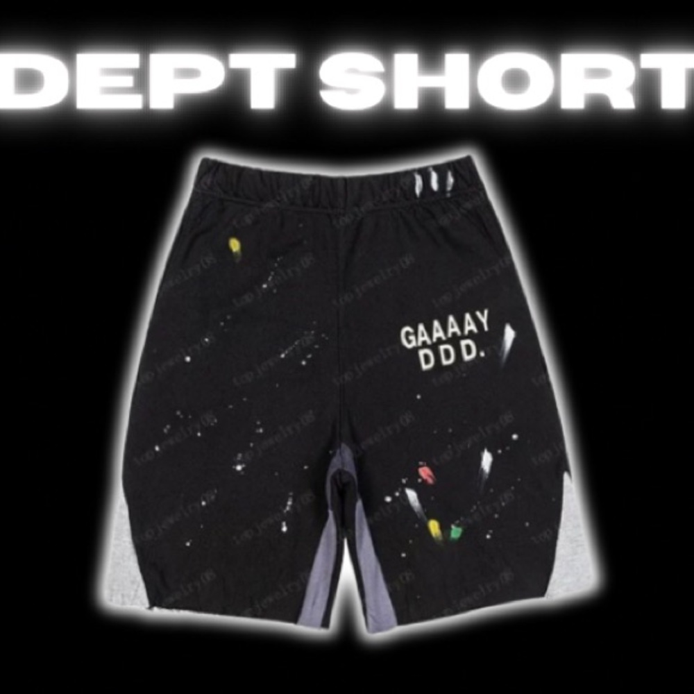 Gallery Dept Black and White Athletic Shorts